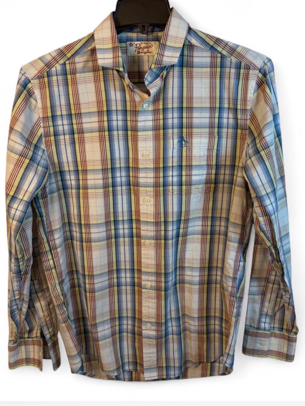 Original Penguin by Musingham - Men's Multicolor Plaid Button-Down Shirt size: M